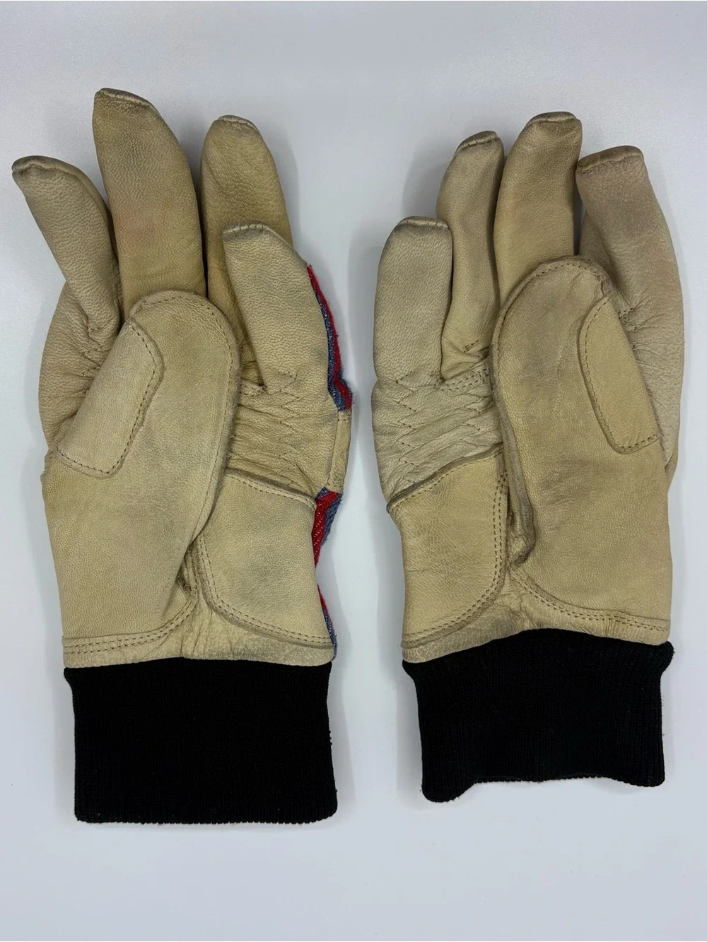 Harley Davidson Cream Retro Riding Gloves Women’s Small Leather Cotton Y2K Biker